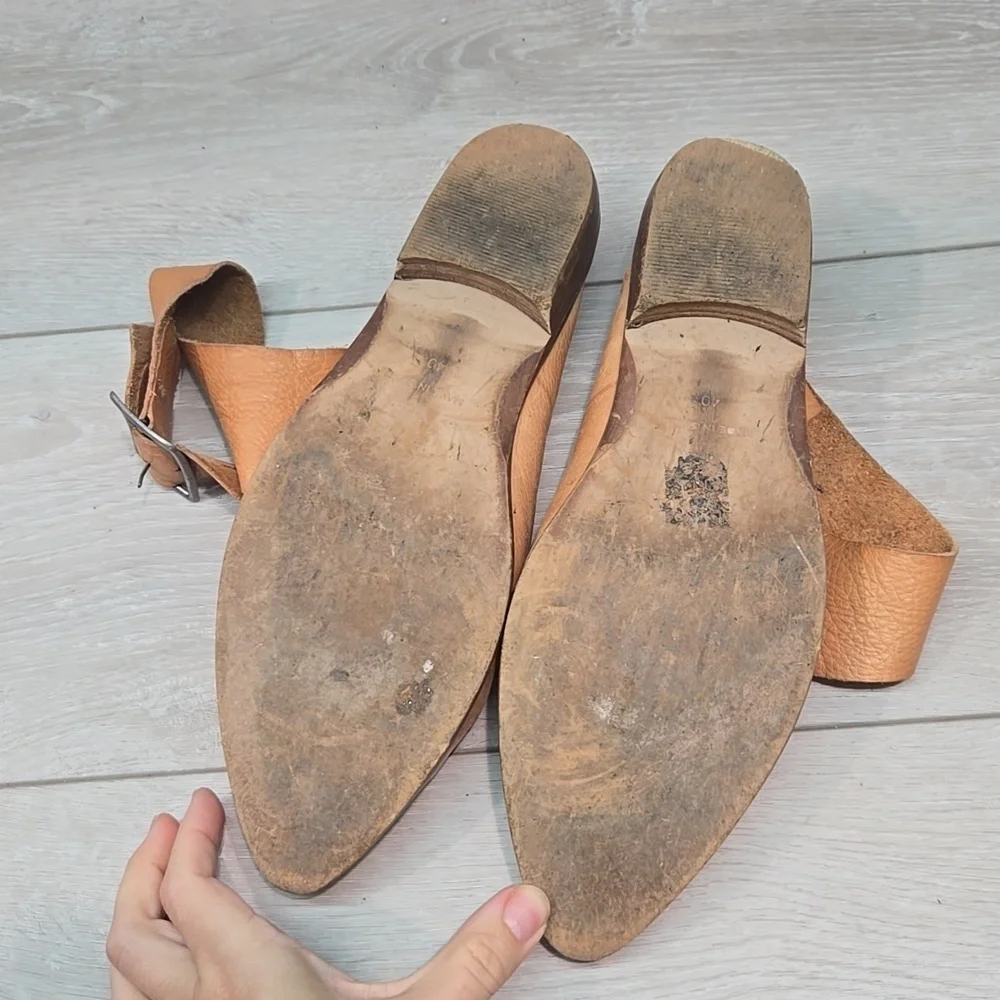 Free People Women Criss Cross Leather Hobo Boho Slip On Shoes Sz 40/9